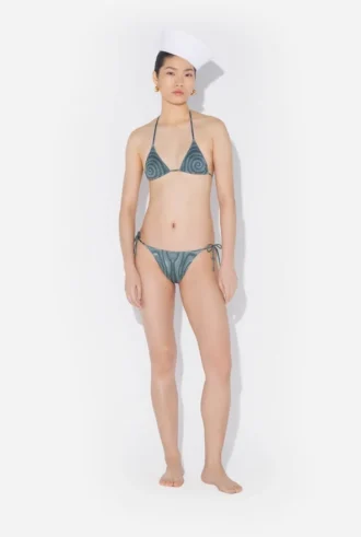 Braguita de bikini azul con estampado «Spiral»