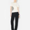 Camiseta Baby Tee con estampado de laurel blanco Camiseta Baby Tee con estampado de laurel blanco