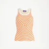 Camiseta sin mangas naranja con estampado «Target» Camiseta sin mangas naranja con estampado «Target»
