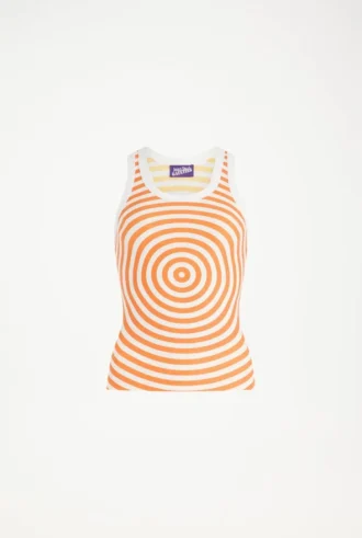 Camiseta sin mangas naranja con estampado «Target»