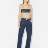 El sujetador de denim con efecto trampantojo El sujetador de denim con efecto trampantojo