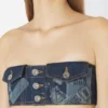 El sujetador de denim con efecto trampantojo El sujetador de denim con efecto trampantojo
