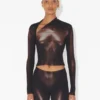El top corto «Body Dust» en color bronce El top corto «Body Dust» en color bronce
