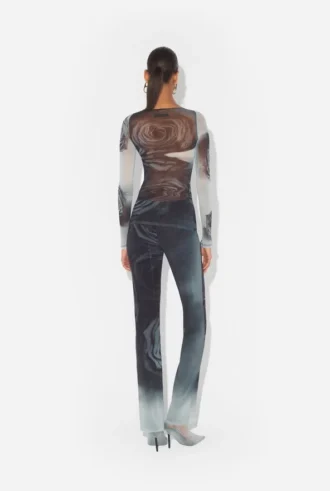 El top gris «Blurry Roses»