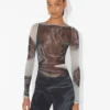 El top gris «Blurry Roses» El top gris «Blurry Roses»