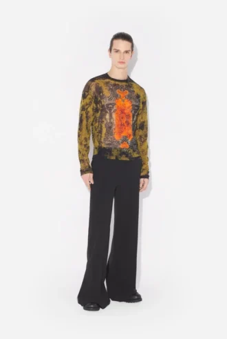 El top oversize de tul caqui «Madaillon»