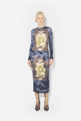 El vestido azul de algodón Madaillon