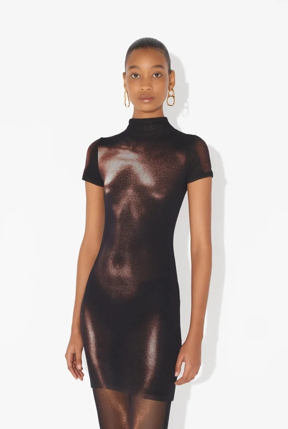 El vestido corto de tul bronce «Body Dust» El vestido corto de tul bronce «Body Dust»