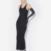 El vestido doble drapeado negro