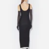 El vestido doble drapeado negro