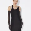 El vestido doble drapeado negro