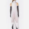 El vestido drapeado con efecto óptico de Corsés El vestido drapeado con efecto óptico de Corsés