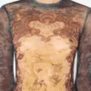 El vestido largo azul con estampado «Madaillon» El vestido largo azul con estampado «Madaillon»