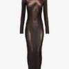 El vestido largo «Body Dust» en color bronce El vestido largo «Body Dust» en color bronce