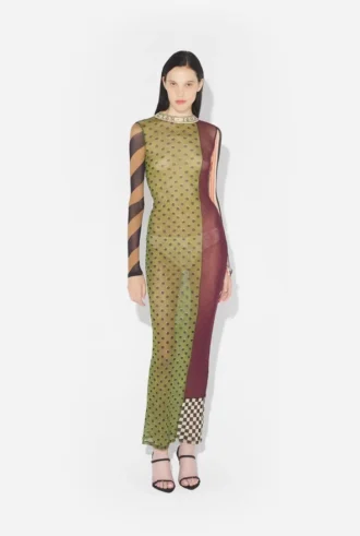 El vestido largo de patchwork