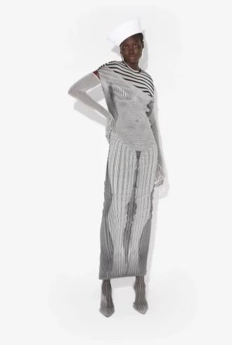 El vestido largo drapeado Body Morphing