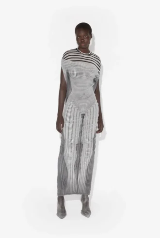 El vestido largo drapeado Body Morphing