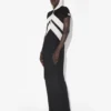 El vestido largo negro con Chevrons El vestido largo negro con Chevrons