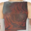 El vestido largo rojo con estampado «Blurry Roses» El vestido largo rojo con estampado «Blurry Roses»