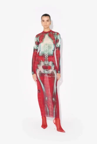 El vestido largo rojo Squeletor El vestido largo rojo Squeletor