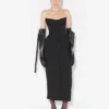 El vestido largo tipo bustier El vestido largo tipo bustier