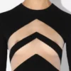 El vestido negro con Chevrons El vestido negro con Chevrons