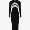 El vestido negro con Chevrons El vestido negro con Chevrons