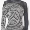 Jerseis gris con estampado de laurel Jerseis gris con estampado de laurel