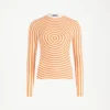 La camiseta sin mangas naranja con estampado «Target»