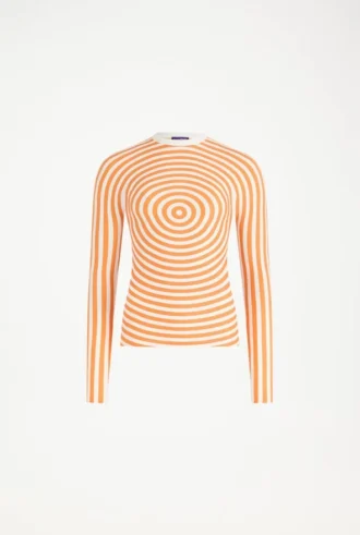 La camiseta sin mangas naranja con estampado «Target»