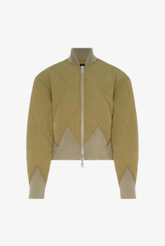 La chaqueta bomber de color caqui con rombos