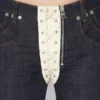 Los vaqueros de denim con cordones en contraste Los vaqueros de denim con cordones en contraste