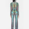 Reedición: los pantalones con estampado de lunares azules
