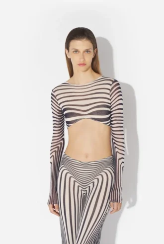 Reedición: top corto azul marino Body Morph