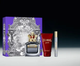 Scandal Pour Homme 3,4 oz, gel de ducha 2,5 oz y spray